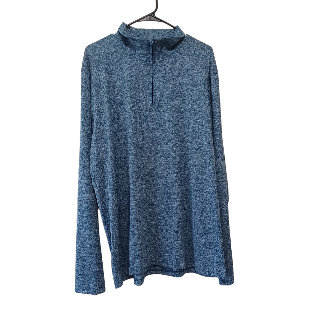 Stylus Mens Mock Neck Long Sleeve Quarter-Zip Pullover